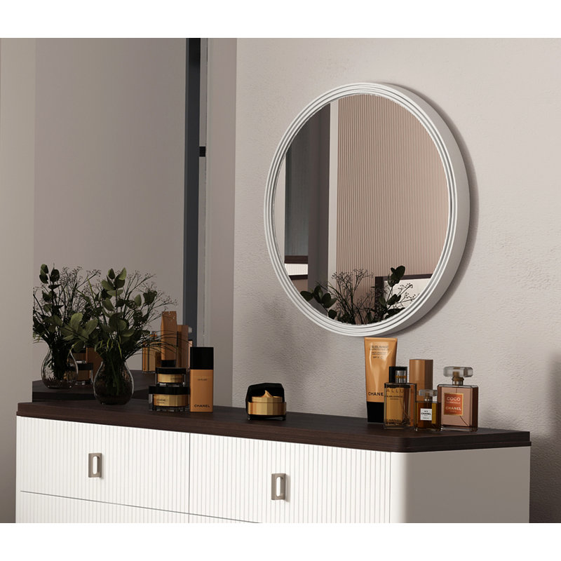 Miroir rond gris Carena