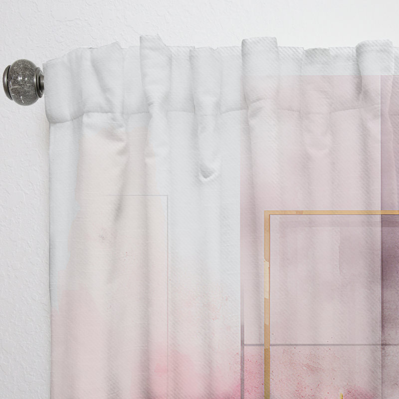 Lipsey - Collages Curtain - Room Darkening Abstract Curtain - 1 Panels, 52" W x 120" L