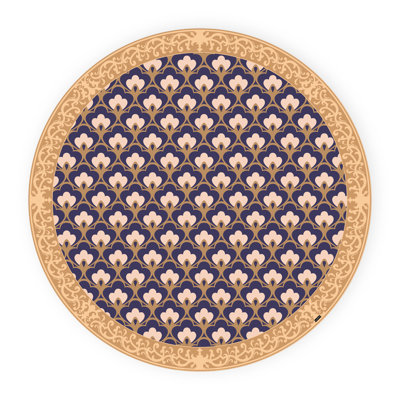 Bynoe Non-Slip Geometric Indoor Doormat