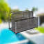 Panier de rangement en rotin PE de 43 pouces avec roulettes pliables et résistantes aux intempéries Organisateur polyvalent pour piscine-124668317