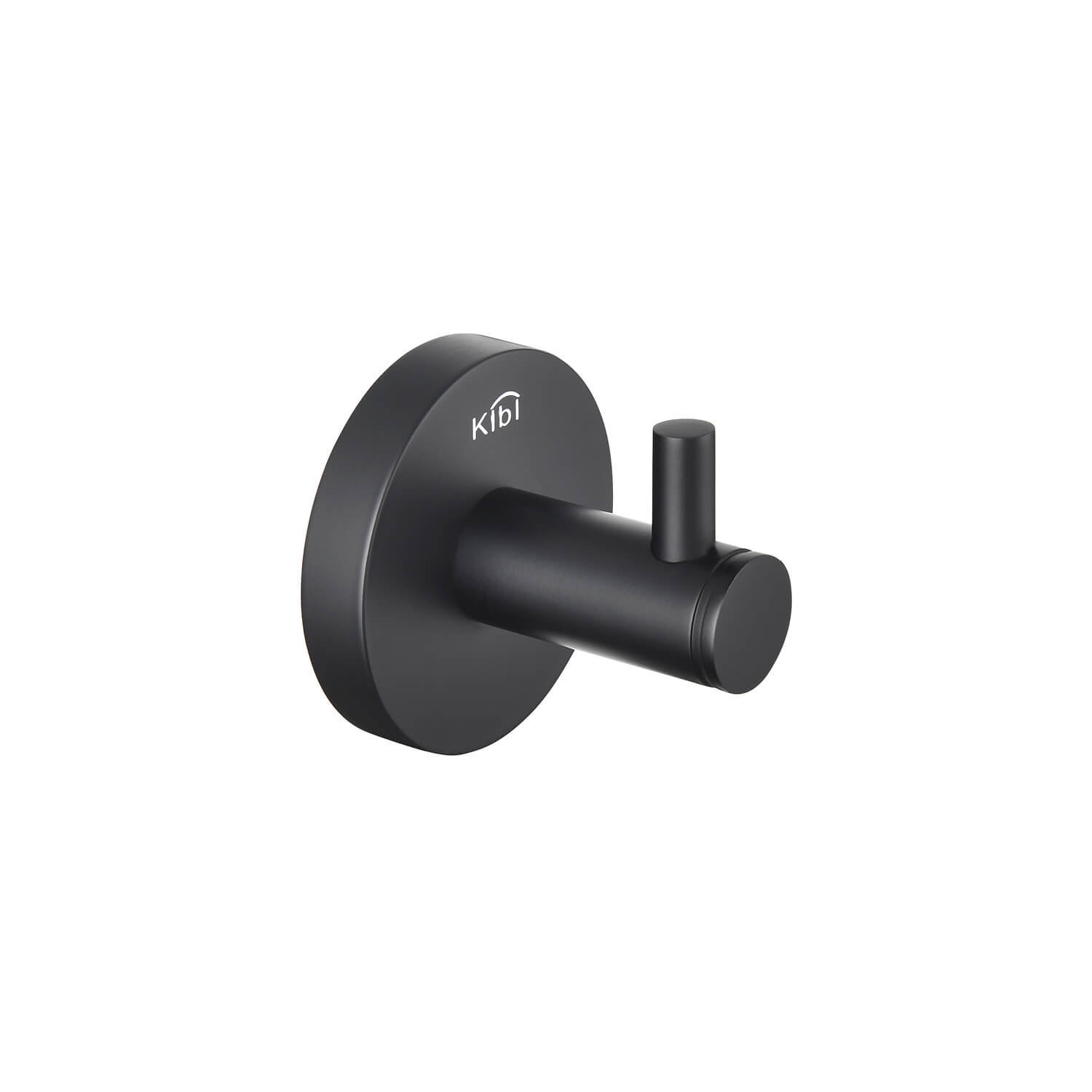 Circular Wall-Mounted Robe Hook, Matte Black
