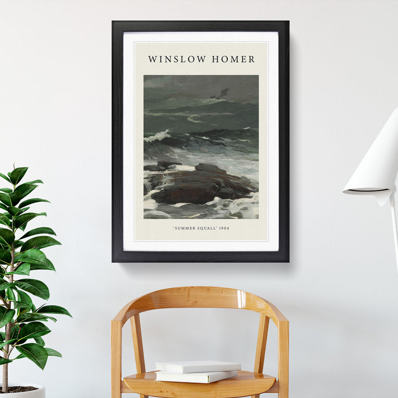 Summer Squall by Winslow Homer - Single Picture Frame Print, Black Framed, 65cm H x 48cm W x 2cm D