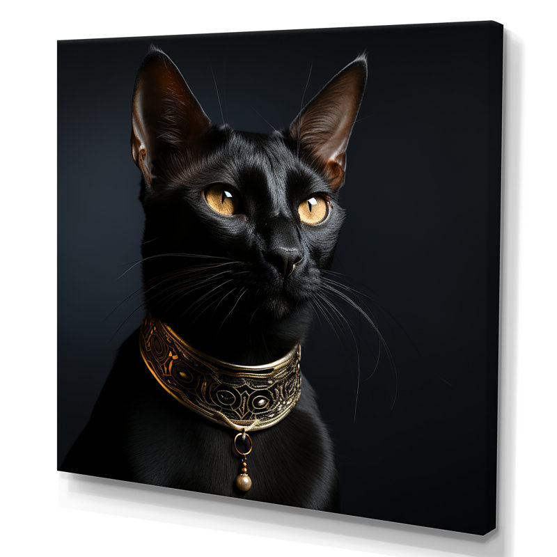 Portrait de chat oriental Opulence, Toile tendue, H 24 po x l 24 po x P 1 po