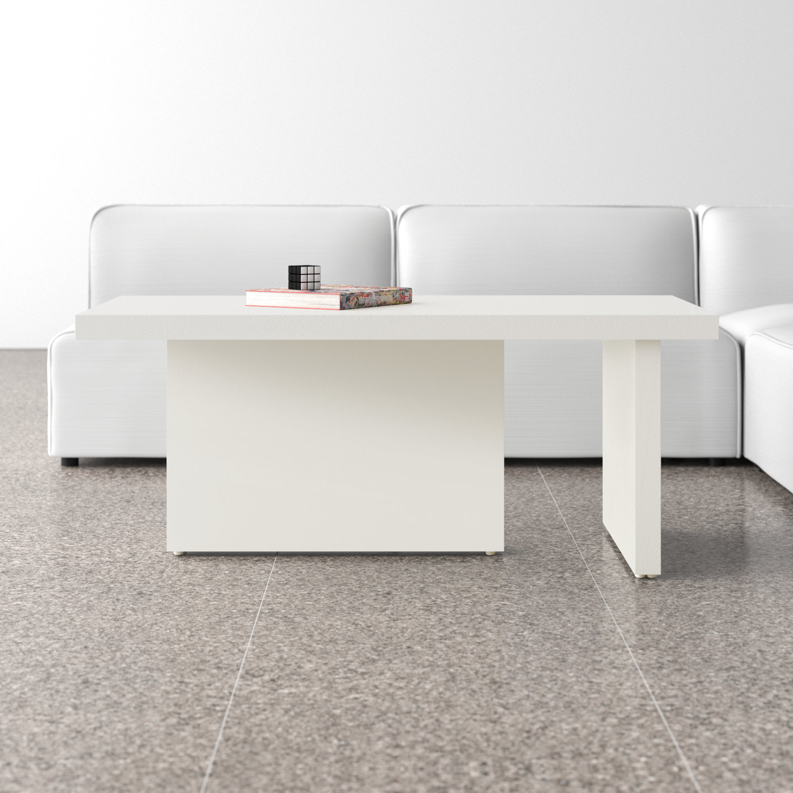 Aava Single Coffee Table, Ivory