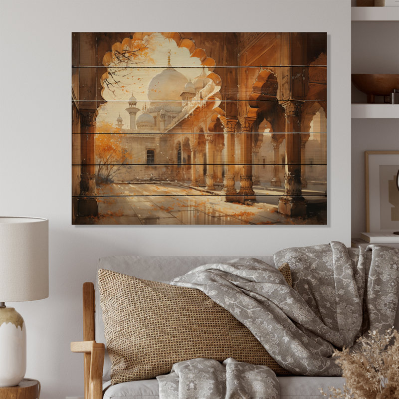 Art de l'Islam «The Path II» sur bois, H 24 po x l 32 po x P 0,78 po