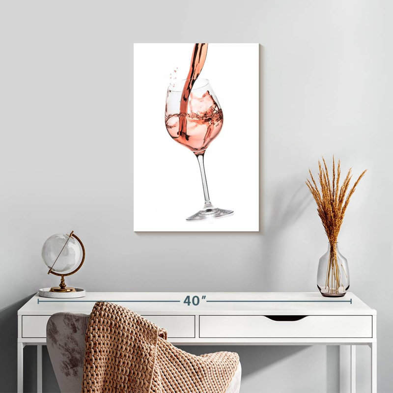 Yarlin Rose Wine Splash, H 24 po x l 16 po
