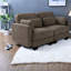 Canapé d'angle moderne à compression, canapé modulable 2 places en chenille marron pour la maison