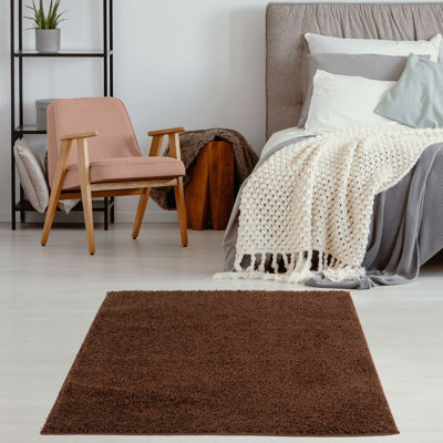 Myshaggy Collection Rugs Solid Design in Brown