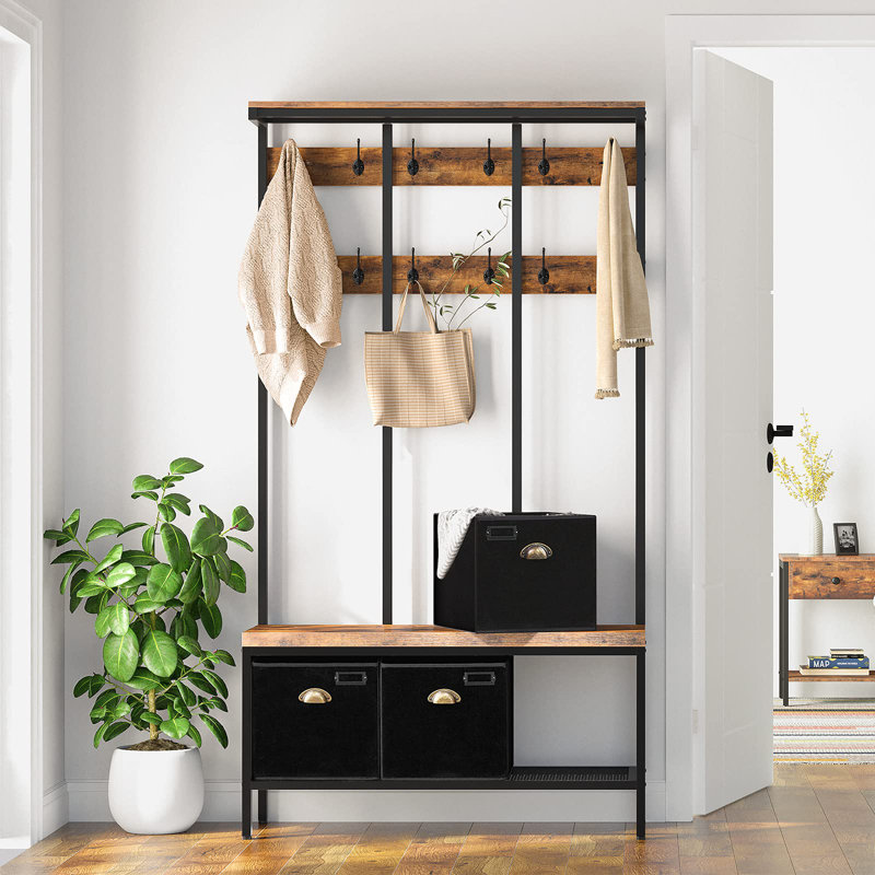 Anamaris Hall Tree 100cm Wide with Bench and Shoe Storage