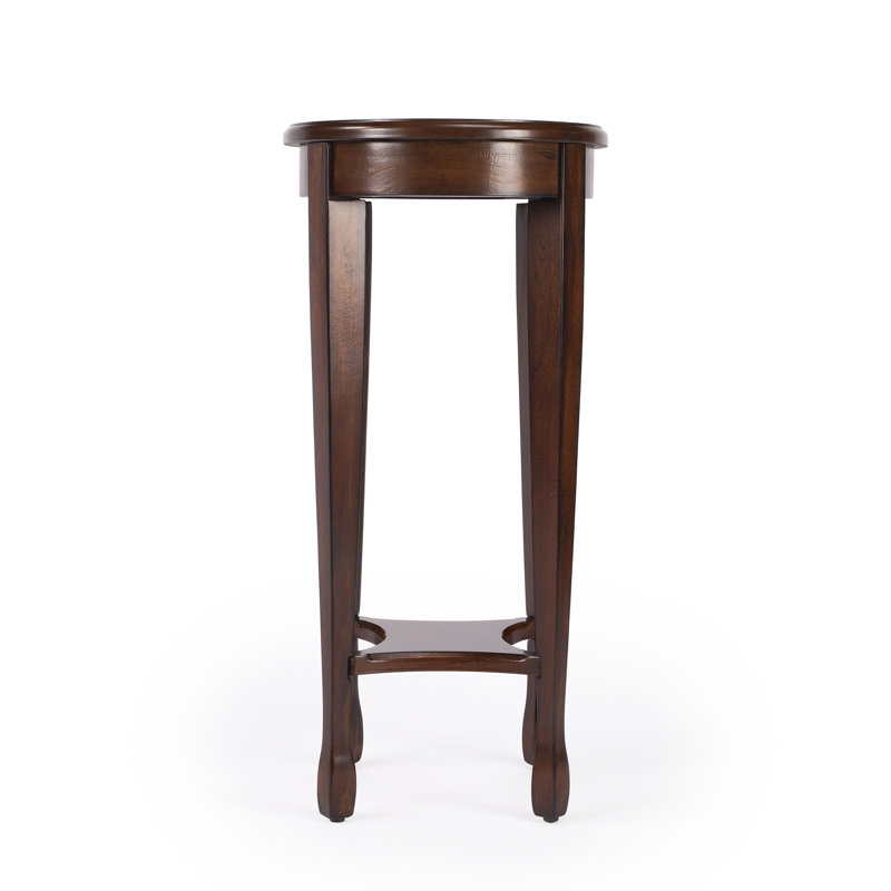Arielle Round 12.5"W Side Table, Cherry Veneer