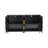 68" Smooth Black & Gold 4-Door Media Credenza_Sideboard