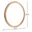 Petit miroir rond tissé en atelier Naturel-315967590