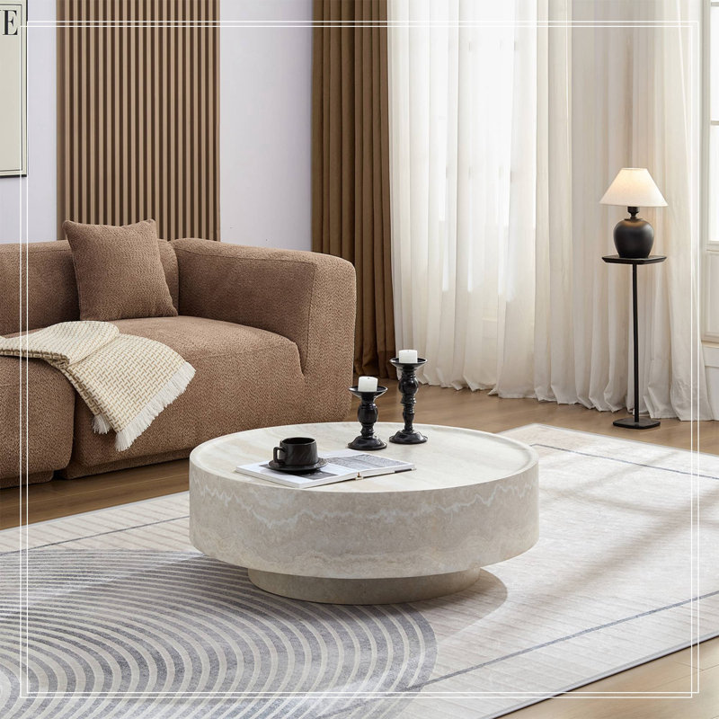 Rond Danio avec base robuste, Beige