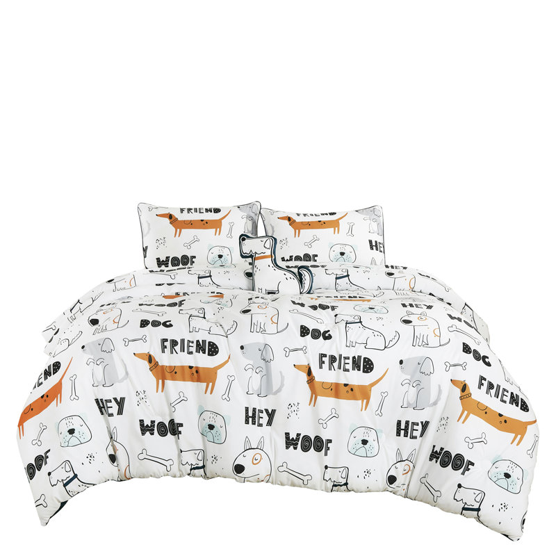 Ensemble d'édredon pour enfant avec chien, Full