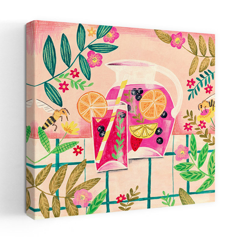 Art mural Sangria Summer, H 32 po x l 32 po