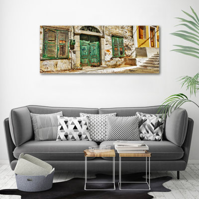 Greek Streets - Wrapped Canvas Print