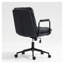 Chaise de bureau ergonomique à dossier moyen pour bureau à domicile - Chaise d'ordinateur en cuir PU avec roulettes, accoudoirs et inclinaison à 40 °, pivotant à 360 ° à hauteur réglable