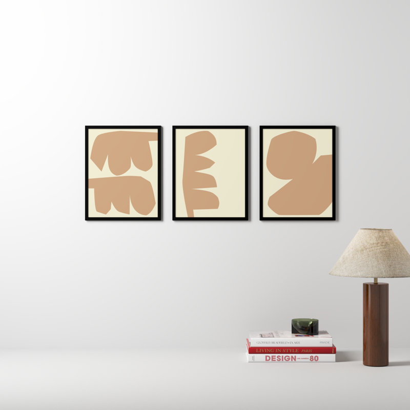 Component. Set Of 3 by Michael Kempen, 16" W x 20" H, Black Framed
