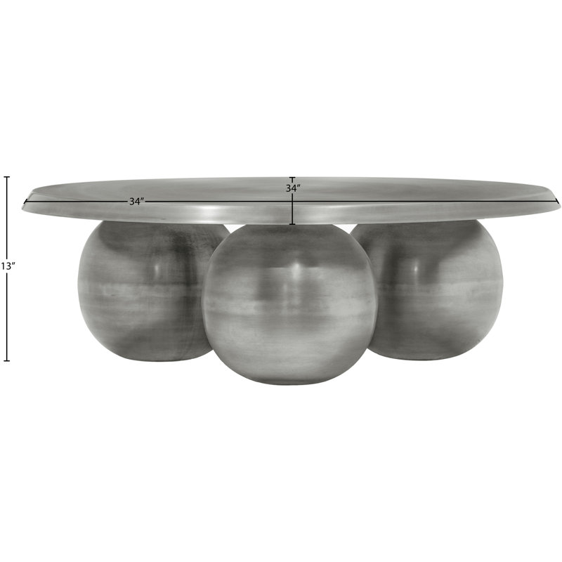 Globus Coffee Table, Silver