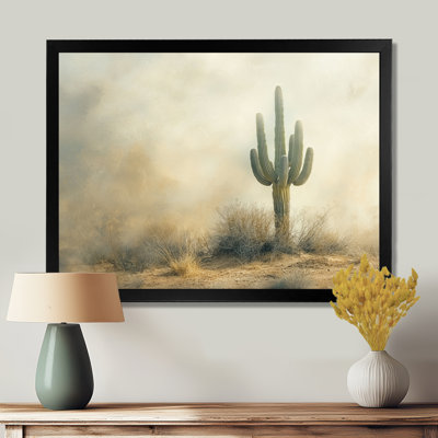 Cactus tempête de sable II - cactus, art mural