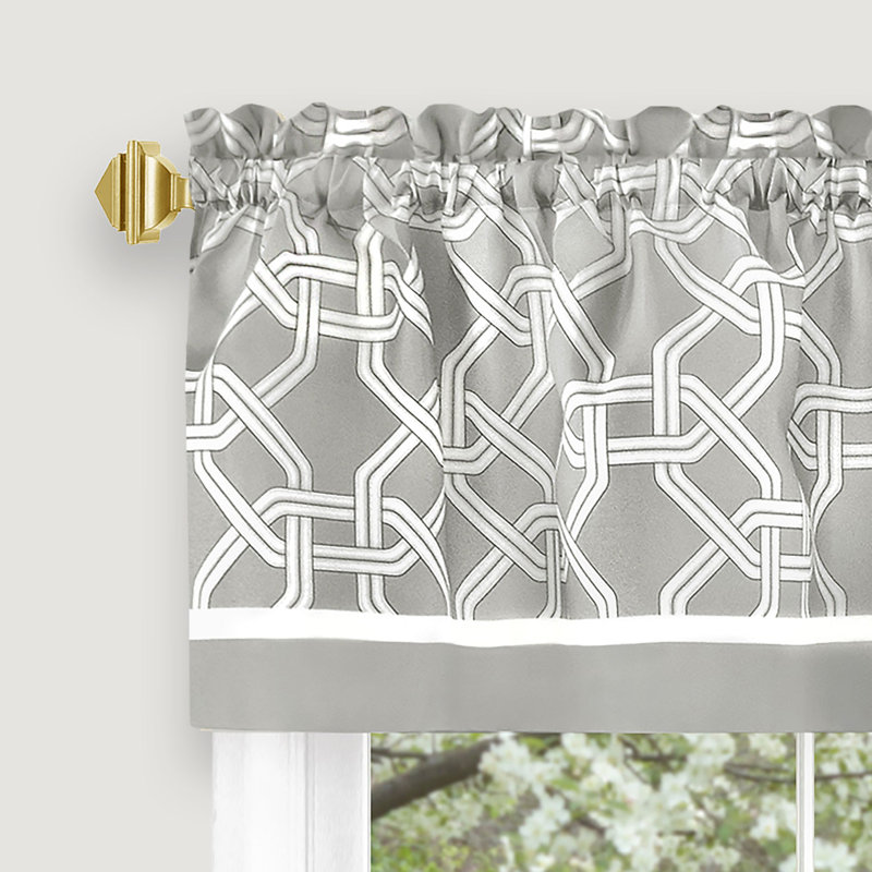 Brixwood Tailored Kitchen Curtain, Gray, 36" W x 58" L