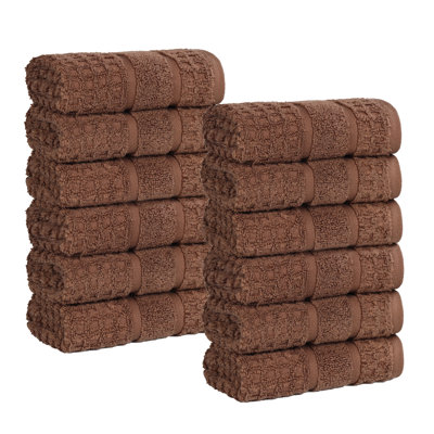  Zero-Twist Cotton Face Towel Set - Honeycomb Waffle Texture - Quick-Dry