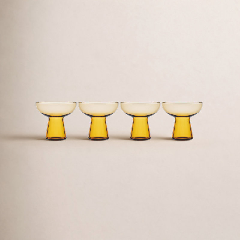 Phoebe 18 oz. Margarita Glasses, Amber