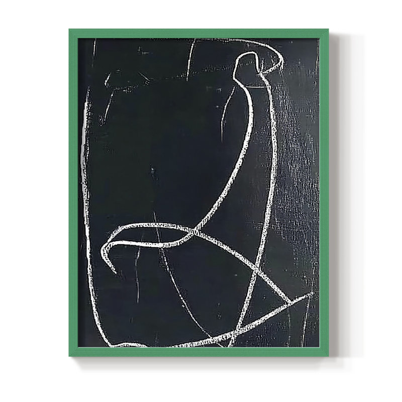 Série ABSTRACT DCV - reproduction encadrée de qualité supérieure - prête à être accrochée - aucun clou requis, Vert