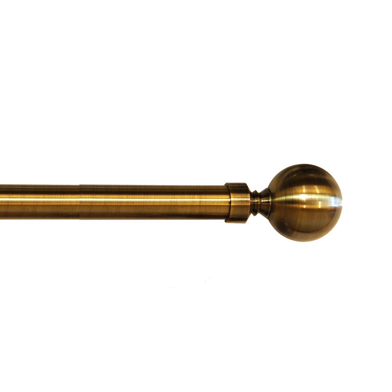 Tringle à rideaux simple, 48 à 86 po l, Laiton antique