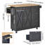 Armoire de rangement sur roulettes avec tiroir et tablettes pour îlot de cuisine
