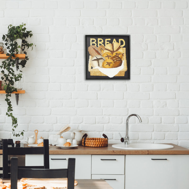 Giclée encadrée de boîte à pain, design par Nancy Overton, Giclée encadrée noir minuit, H 12 po x l 12 po