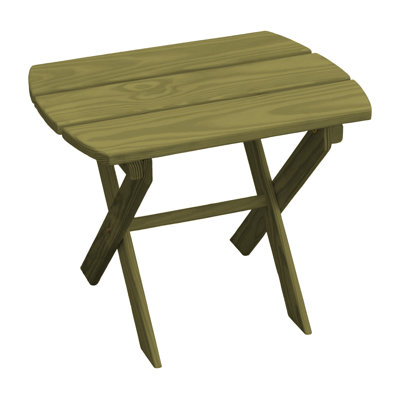 Anika Rectangular Pine Solid Wood Foldable Outdoor Side Table , 18 " W 16 " D