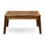 Table basse rouge - en bois, avec siège à lattes et coussins d'eau, table d'angle multicolore, modulaire et modulaire