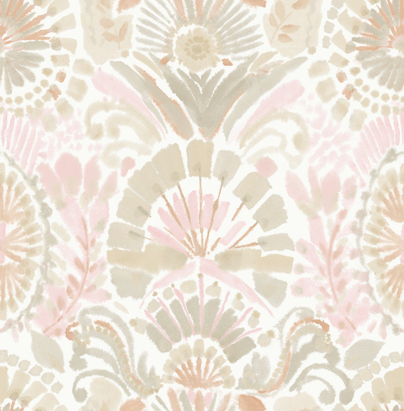 Gernhard Self-Adhesive Wallpaper Roll, 108" L x 20.5" W, Pink