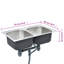 Belfry Kitchen Isabeau 480mm W Double Bowl Steel Kitchen Sink