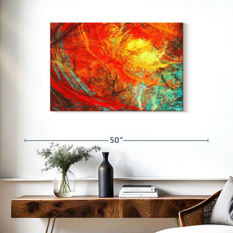Avery Abstract Flame, 24" H x 36" W