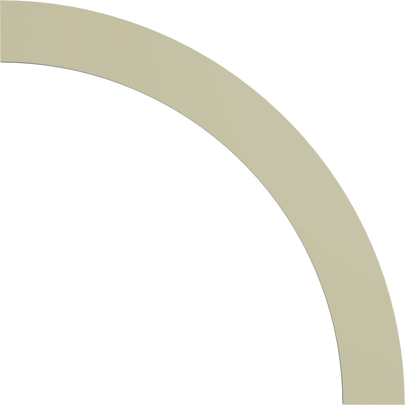 Ensemble d'anneaux de plafond de 43 1/4 po x P 36 3/4 po x l 1 1/3 po x P 1/4 po Elsinore, Simple (1/4 d'un cercle complet)