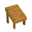 Saru 11.8" Minimalist Solid Acacia Wood Shower Foot Rest for Shaving Legs, Water-Resistant Slanted Spa Stool for Inside Shower, Natural-54487664