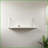 Wall Shelf Modern Single Wall-Mounted Shelf with Chrome Brackets | White | Solid Wood