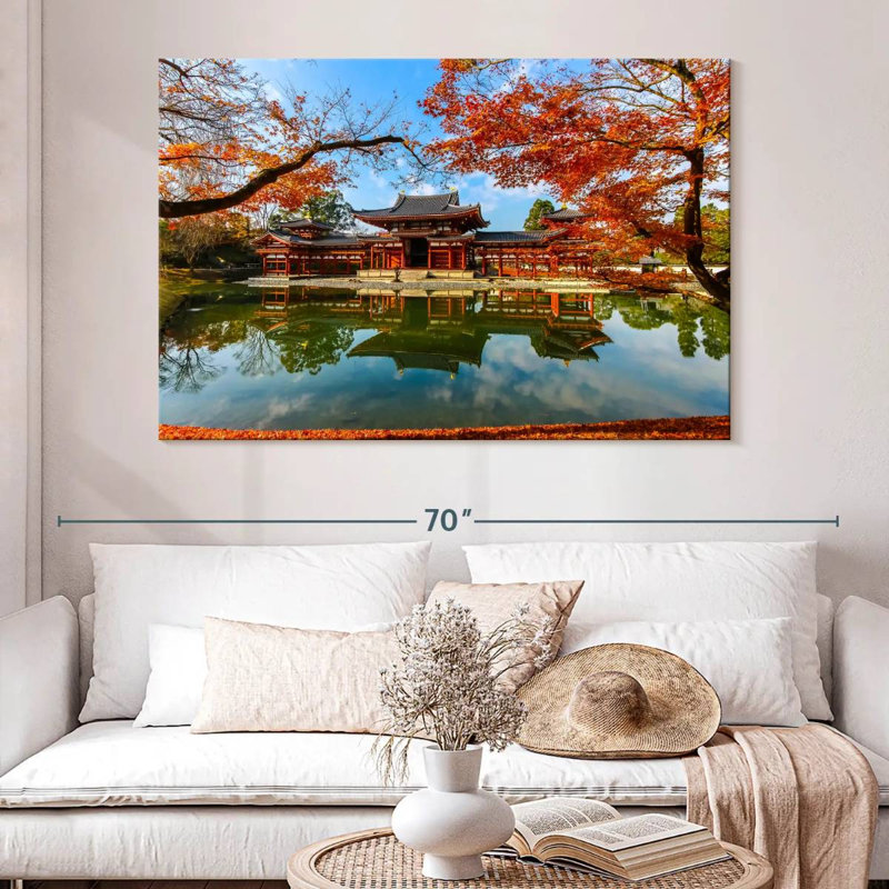 Temple Adella Uji Byodo-In, H 34 po x l 51 po
