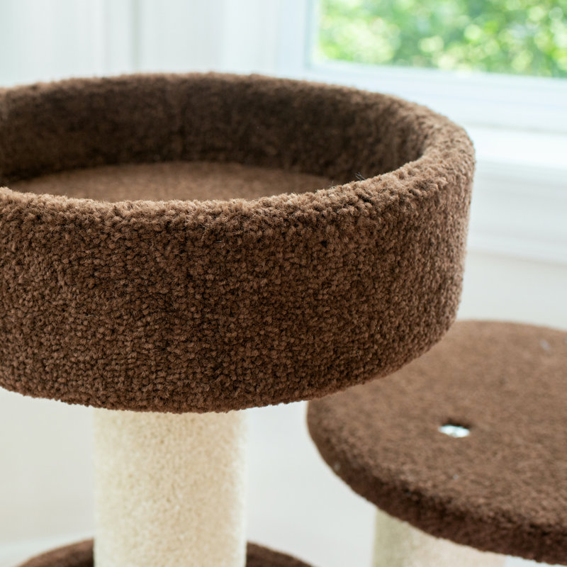 Arbre à chat 30 po en bois véritable de qualité supérieure