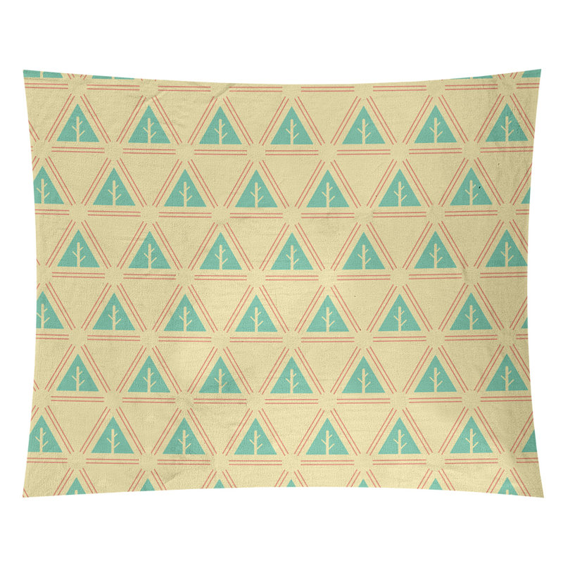Tapisserie Barbra, H 51 po x l 60 po, Vert / jaune / orange