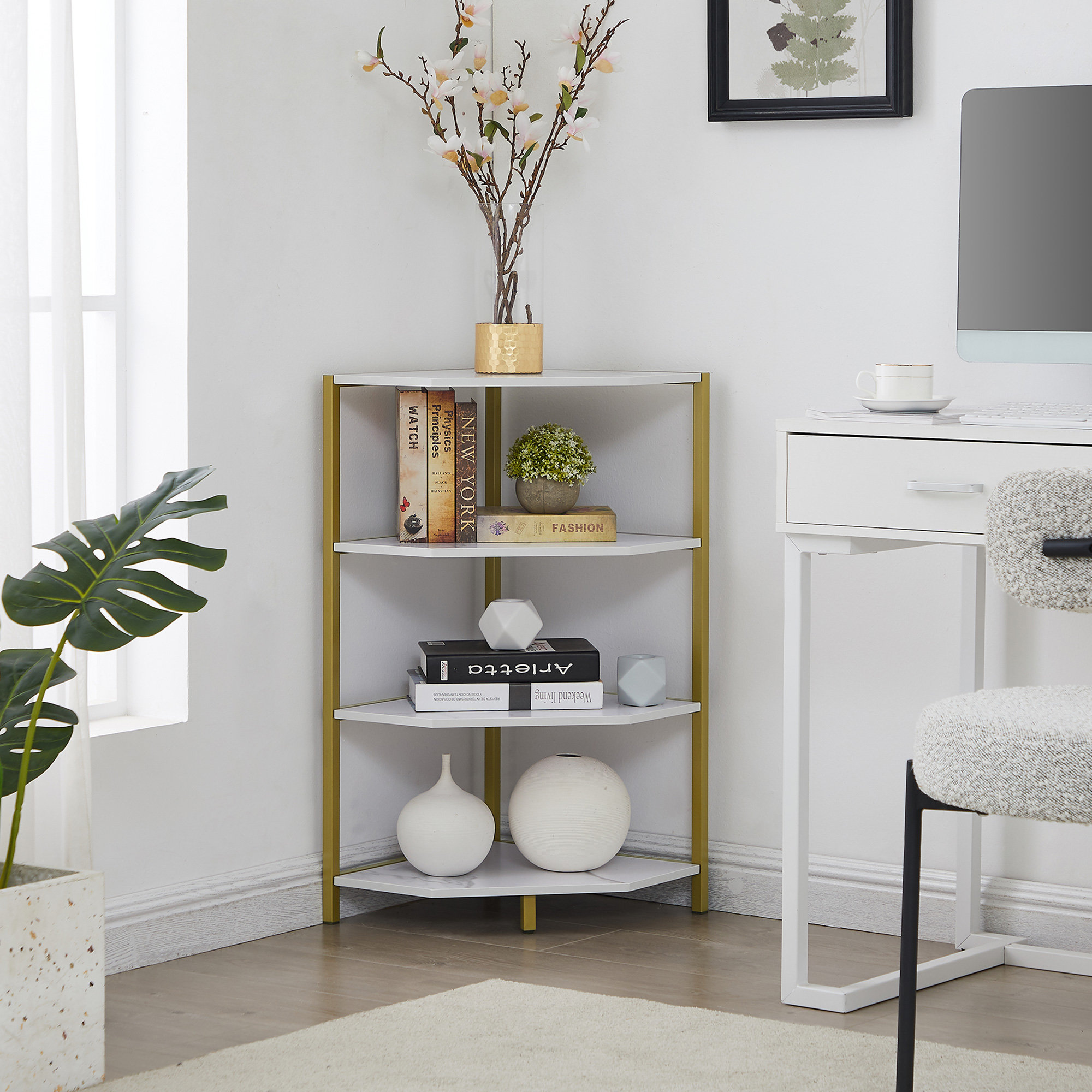 Trent Austin Design Kempst 4-Tier Corner End Table & Reviews | Wayfair