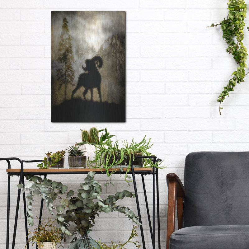 «Mystic Big Horn» par Lightbox Journal, art mural en métal, H 16 po x l 12 po