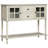 Sideboard Console Table with Bottom Shelf, Farmhouse Wood/Glass Buffet Storage Cabinet