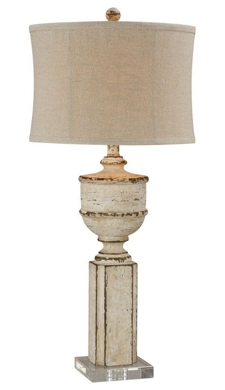 Lampe de table blanc cassé vieilli 31,5 po Barnong