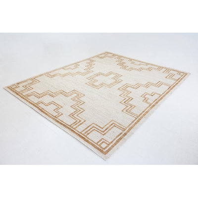 Willa Hand Knotted Jute / Sisal Geometric Area Rug