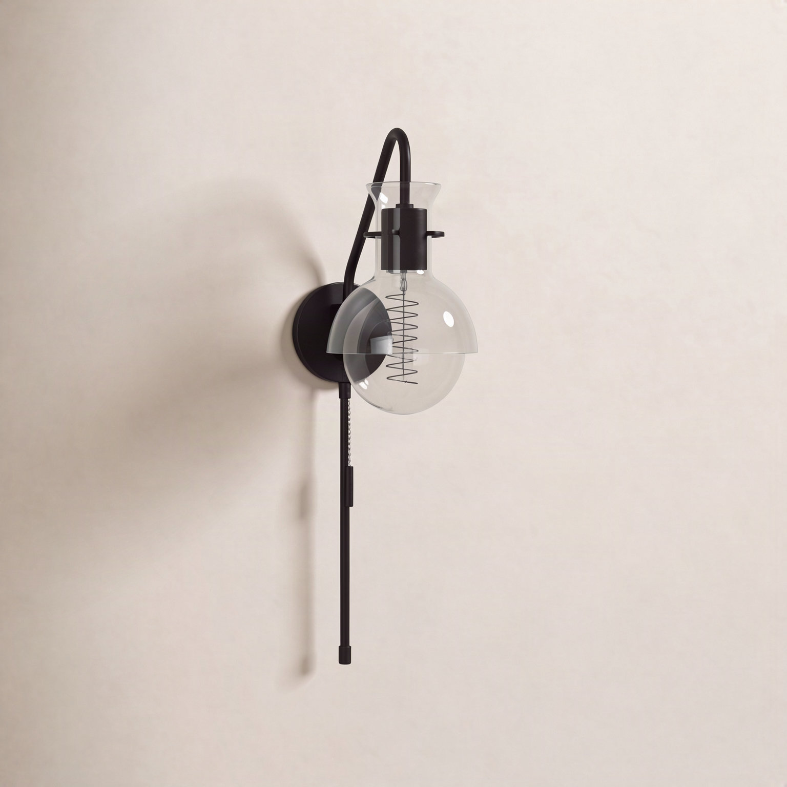 Luke Single Light Glass Dimmable Armed Sconce, Old Bronze
