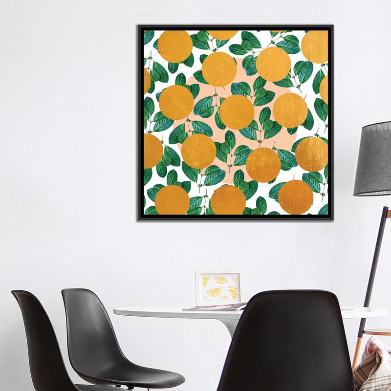 «Beverly», reproduction d'impression sur toile, H 37 po x l 37 po x P 1,5 po, Toile avec cadre noir
