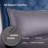 100% Viscose from Bamboo Pillowcases Only, 300 Thread Count, Hidden Zipper, Cooling Breathable, Bedding Pillow Covers for Hot Sleepers - Gift-Ready Packaging, PACK OF 2 (Pewter)-111681624-111681628